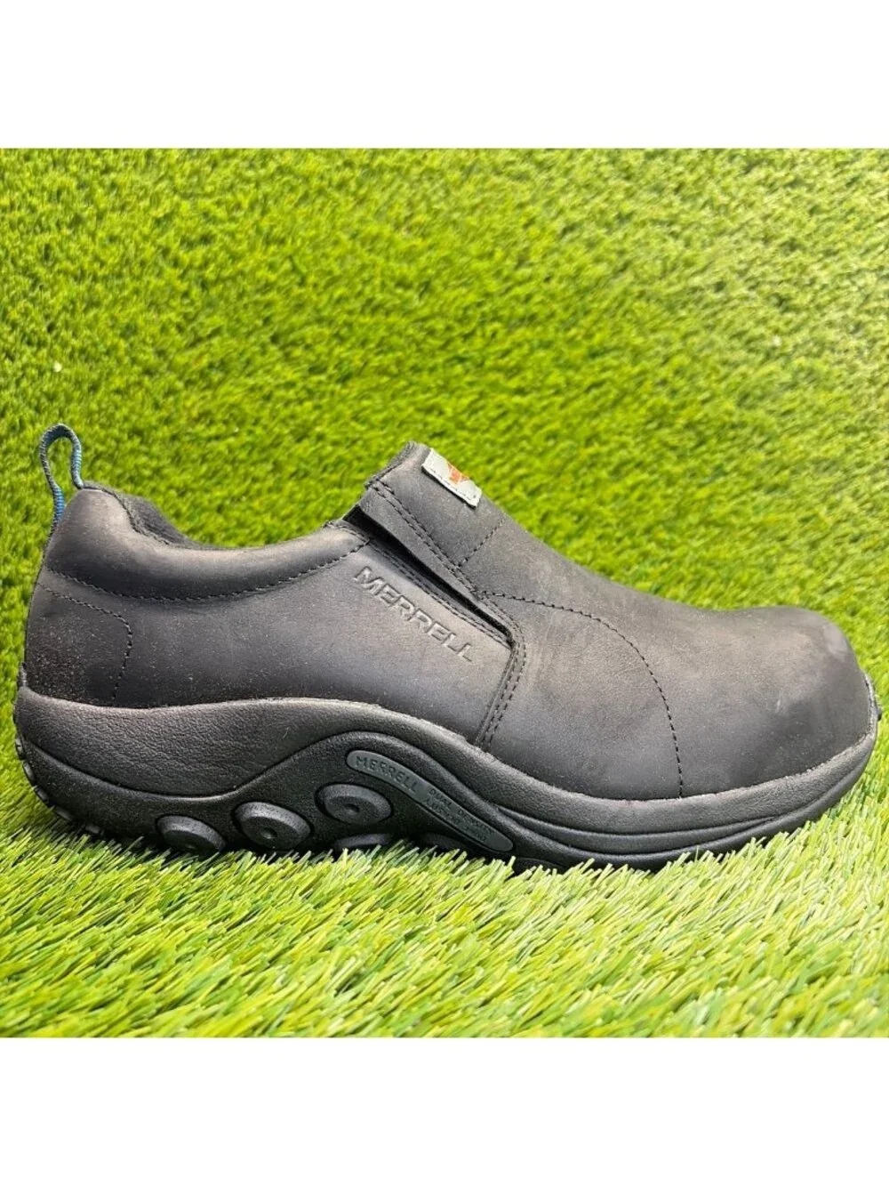 Merrell Jungle Moc Mens Size 11.5E Black Composite Toe Safety Slip-On Work Shoes